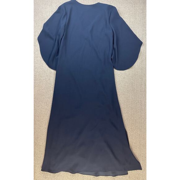 Anna Cate Meredith Maxi Dress Quiet Luxury Career Classic Navy Size XS - Picture 3 of 9
